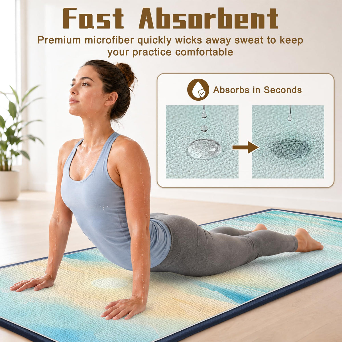 Yoga Mat Towel (Blue Sunset / Casual)