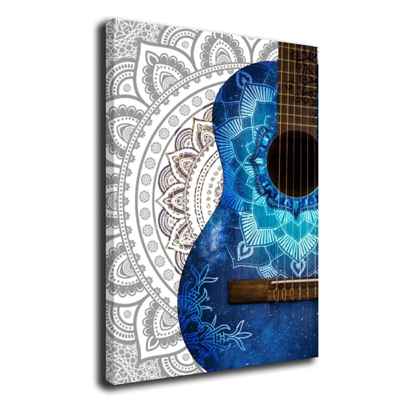 Retro Guitar Photo Print (12"L x 8"W / Frame-10)