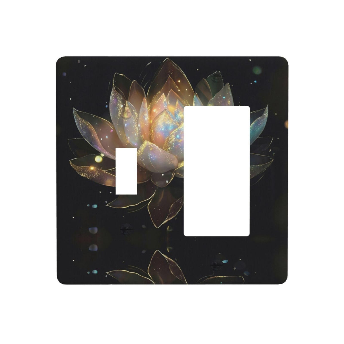Spa Yoga Zen Lotus Flower 2 Gang Single Toggle (Spa Yoga Zen Lotus Flower / 2 Gang Rocker/Toggle Combo)