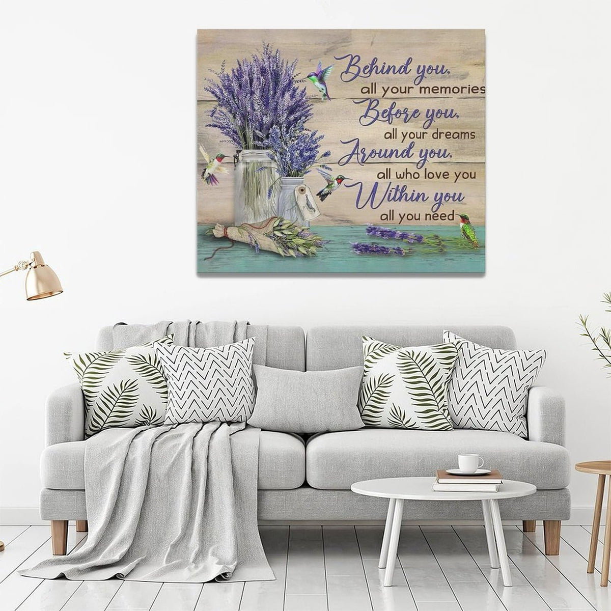 Lavender Wall Art Lavender Pictures Wall Decor Purple Floral Canvas Prints Flower Decorations Farmhouse Painting Framed Country Artwork Office Home Decor For Bathroom Bedroom Dining Living Room 24"x16" (Lavender / 24L" x 16W")
