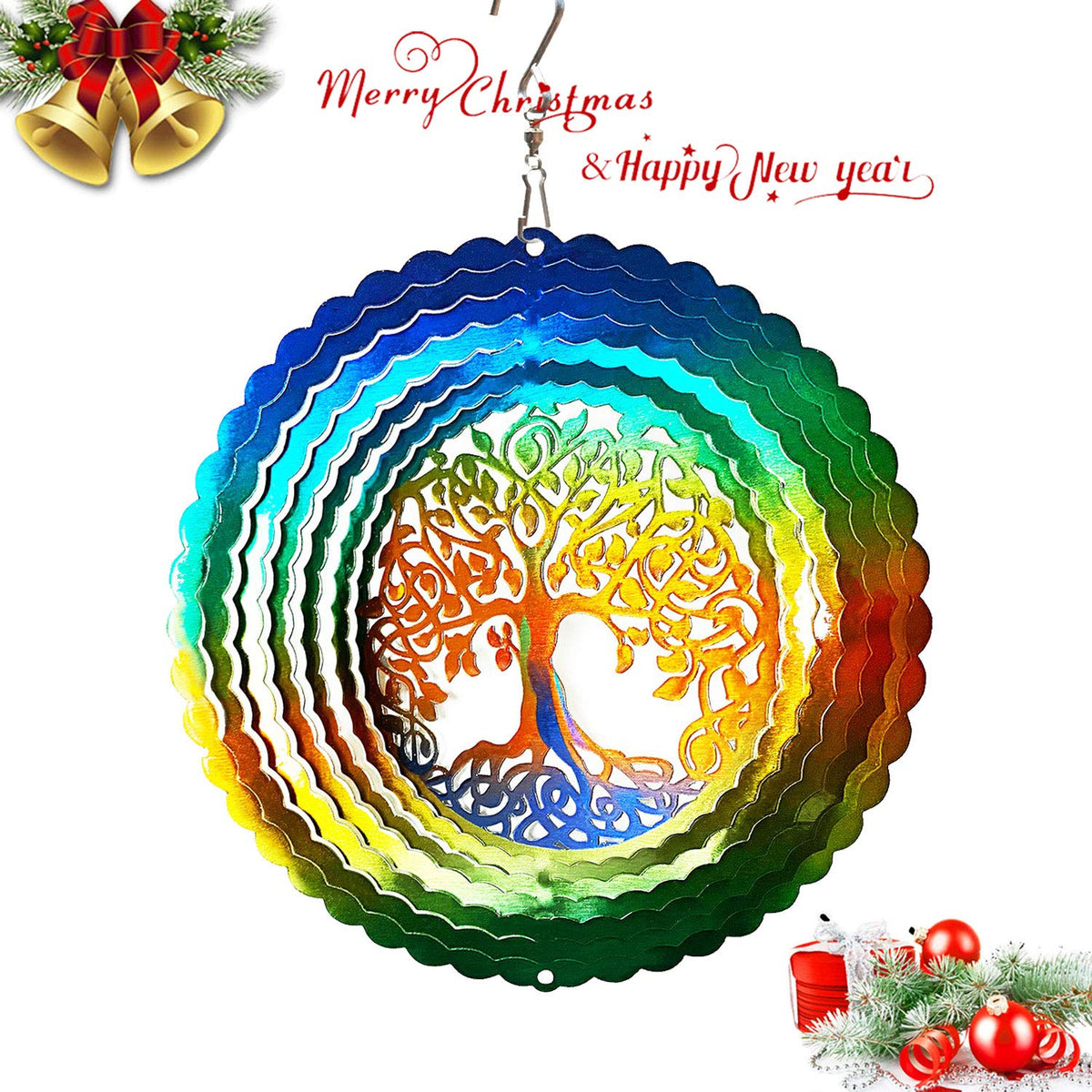 Stainless Steel Wind Spinner Worth Gift Indoor Outdoor Garden Decoration Crafts Ornaments (6inch / Mds02)