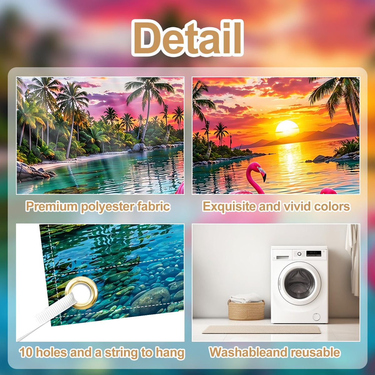 Tropical Sunset Garage Door Banner Cover (206 / 7 x 16 ft)