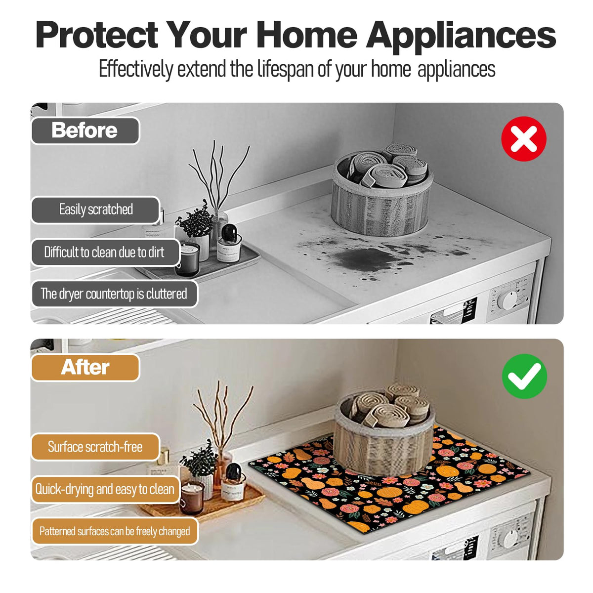 Dryer Top Protector Mat (fall-03)