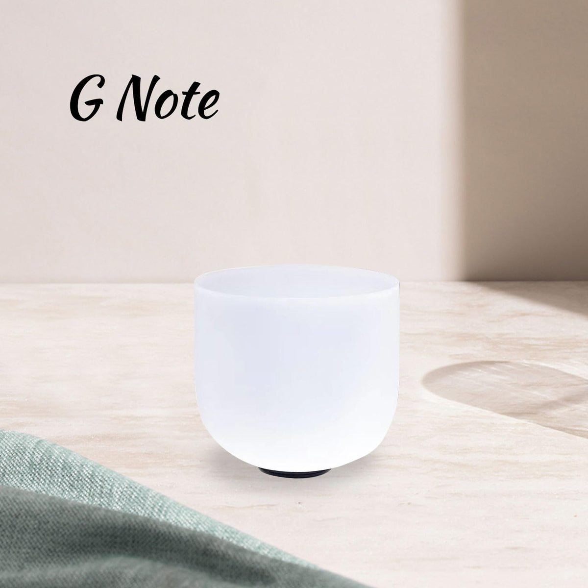 432hz 8 Inch G Note Throat Chakra Singing Bowl for Yoga Meditation Therapy (G 432HZ White / 8 Inch)