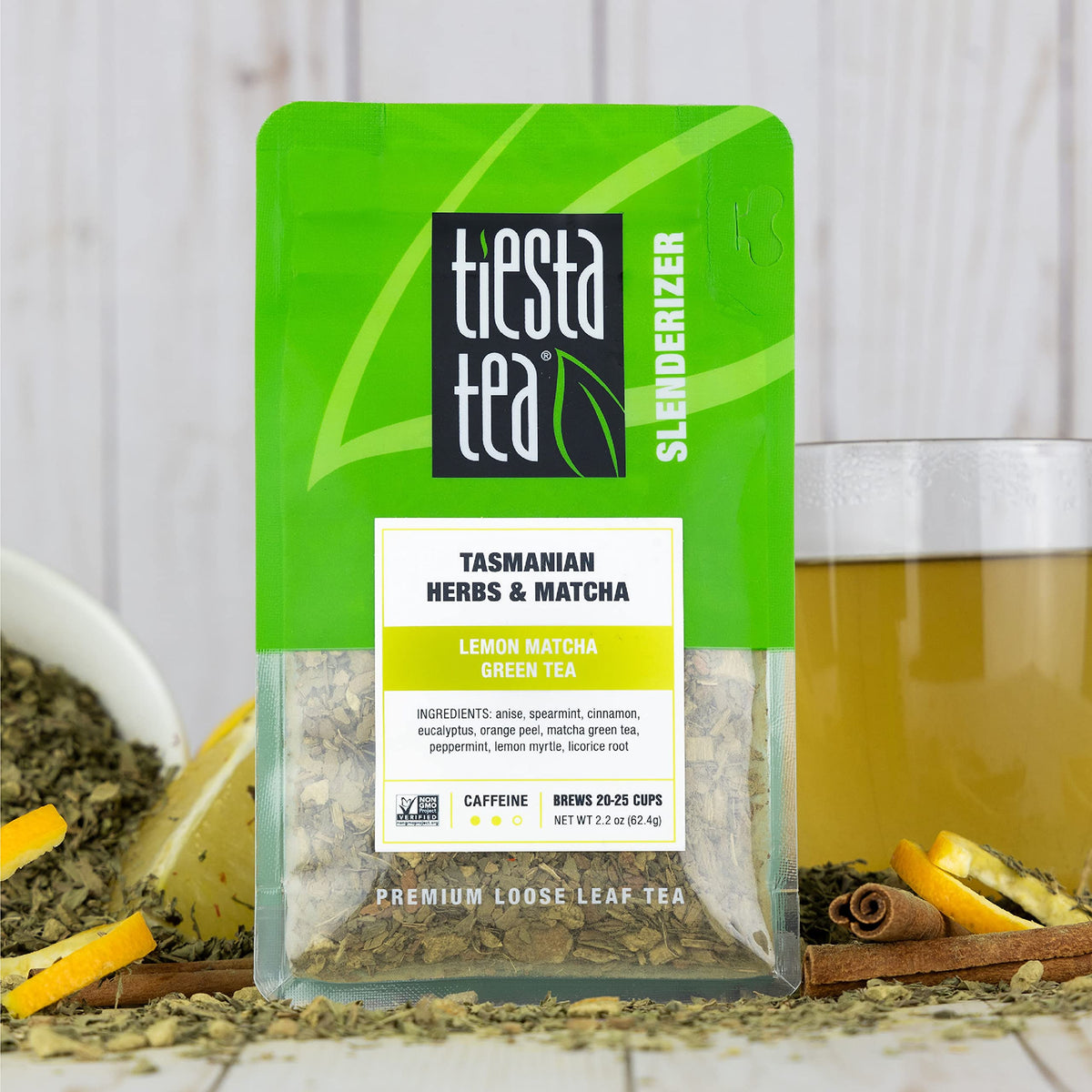Lemon Matcha Green Tea Loose Leaf Blend 2.2 oz Hot or Iced (2.2 Ounce (Pack of 1))