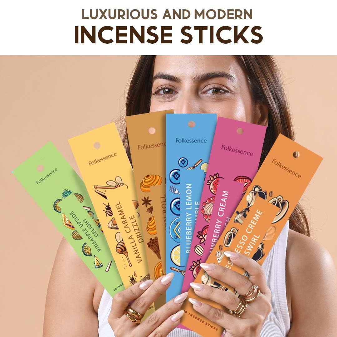 Premium Incense Sticks with Holder (Pack of 6 (120 sticks))