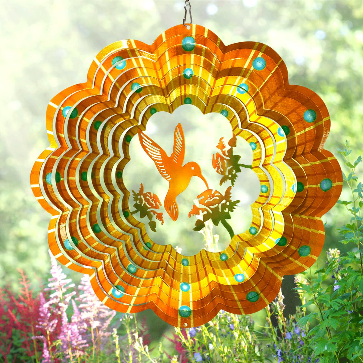 Hummingbird Wind Spinner (Mandala Hummingbird)