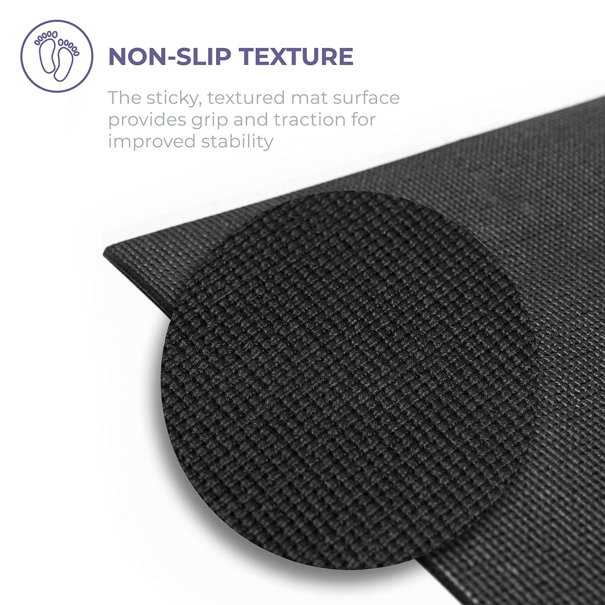 Voyage 5mm Thick Yoga Mat Roll (Black)