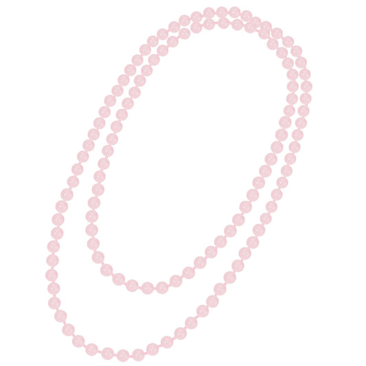 108 Mala Beaded Long Necklace Hand Knotted for Women (Rose Quartz 1)