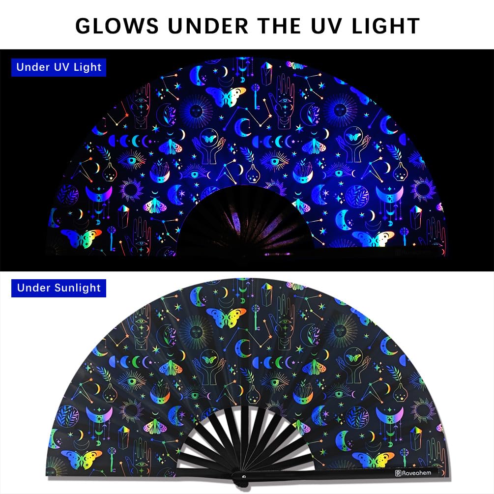 Large Folding Fan (Moth Glimmer)