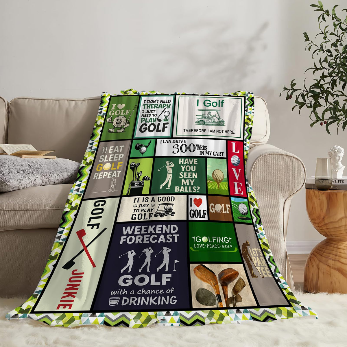 Golf Throw Blanket (60"x80" / Golf)