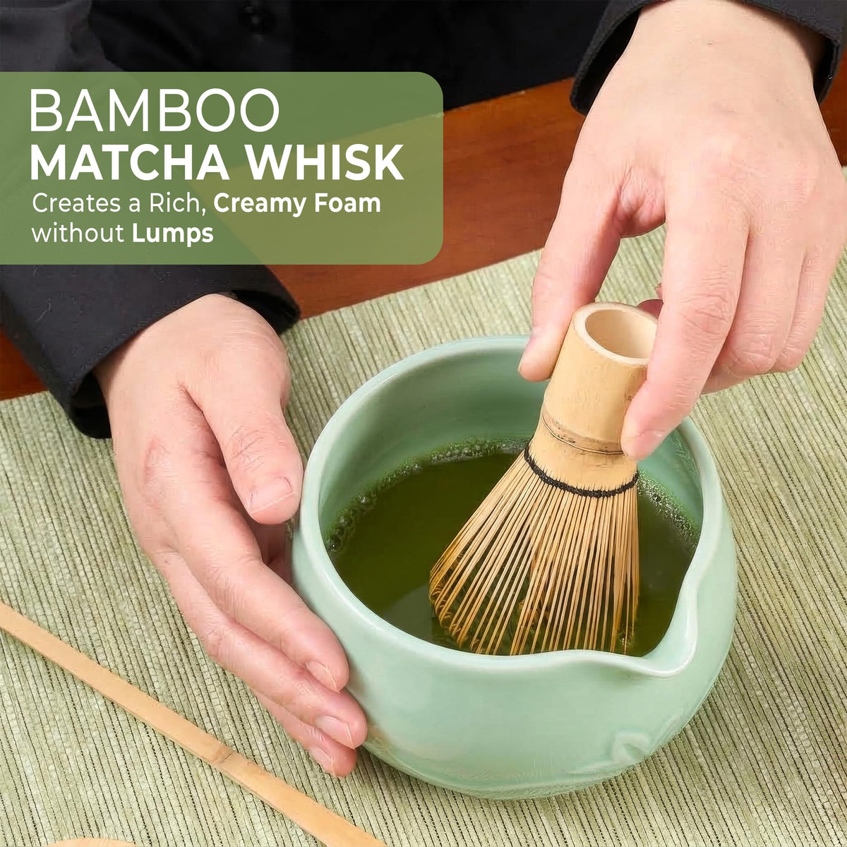 18 OZ Matcha Whisk Set (Green)