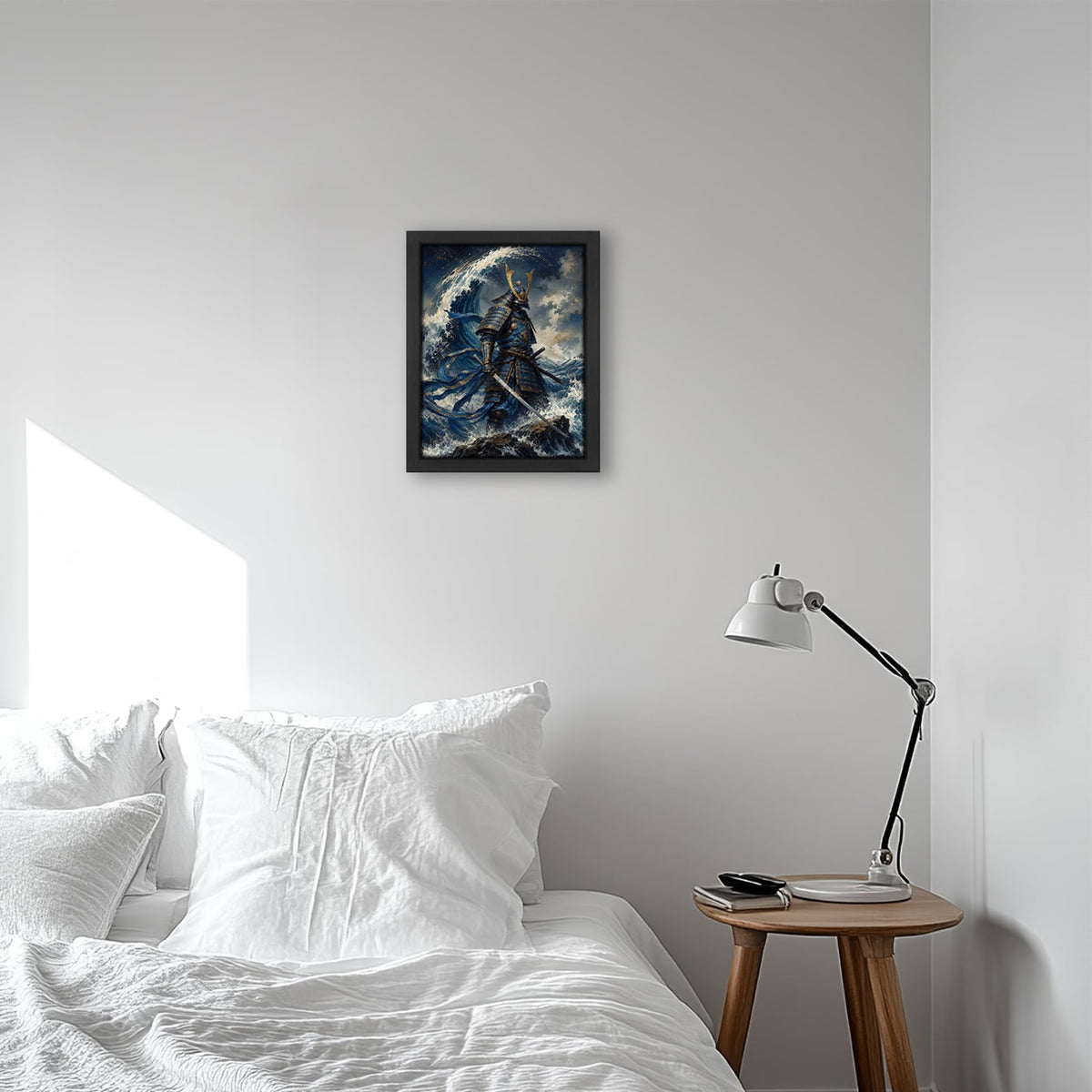 Japanese Samurai Decor Wall Art (Wall Art Framed 33 / 16"L x 12"W)