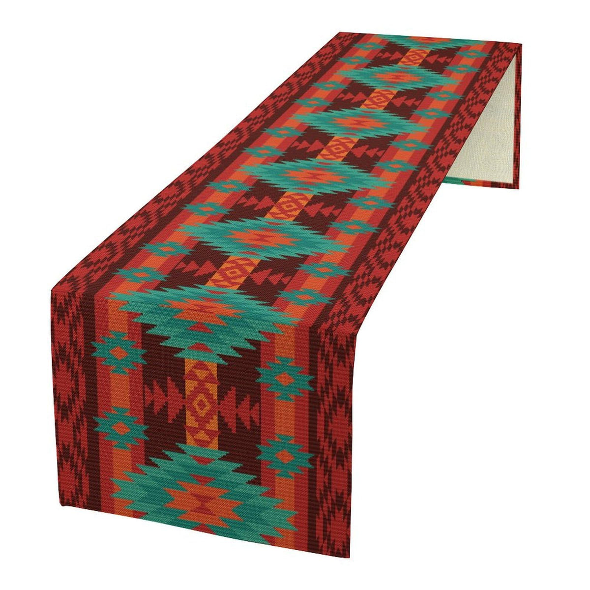 Aztec Table Runner (13x36inch / Red-green Aztec)
