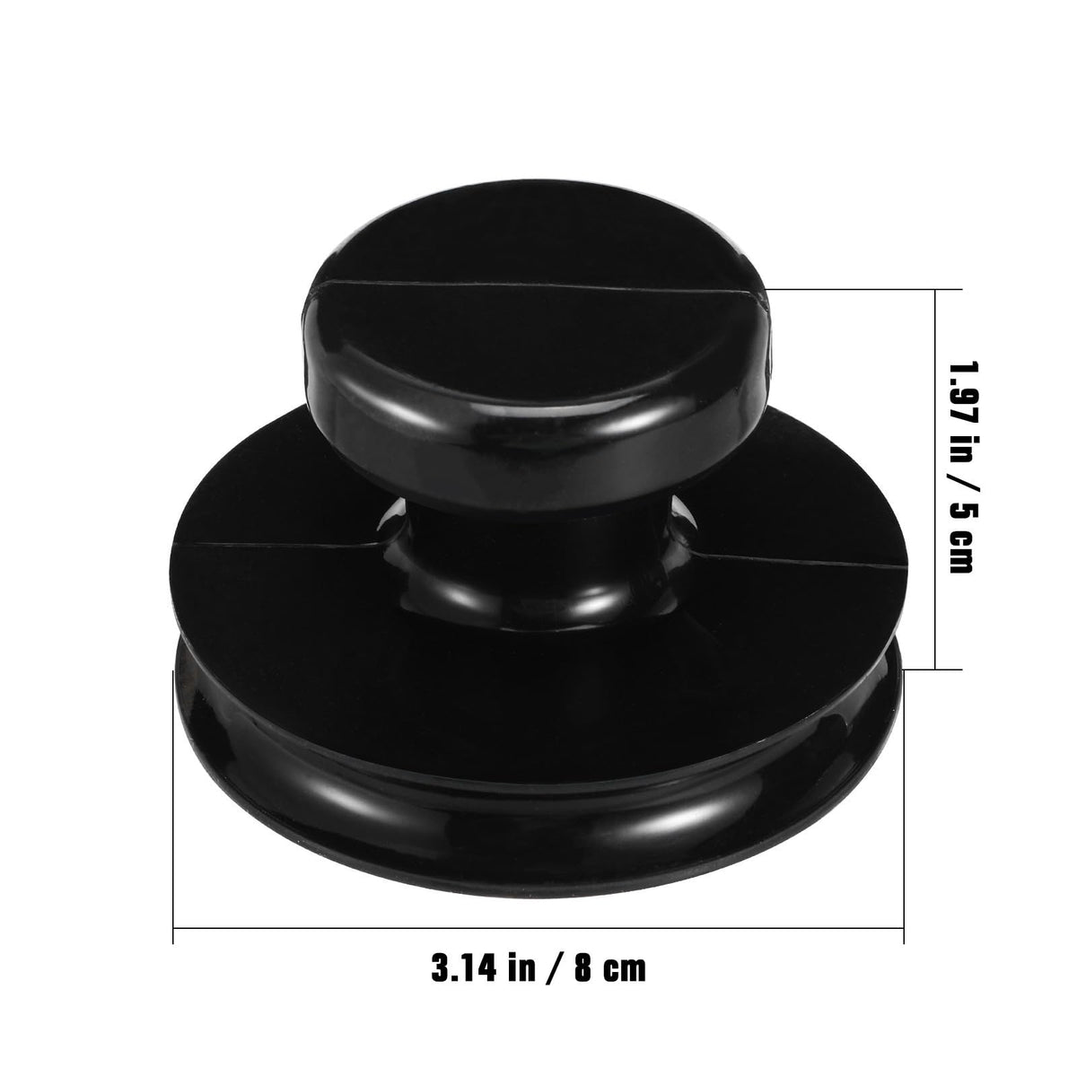 Singing Bowl Suction Tool Rubber 2 pack Black (8x8cm / Black)