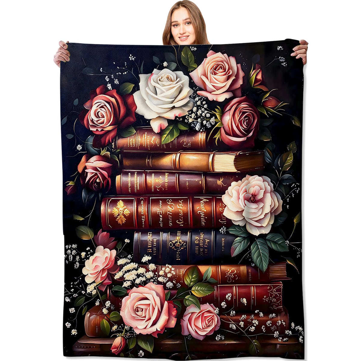 Rose Book Flannel Blanket (Rose Books / 40x50 inch)