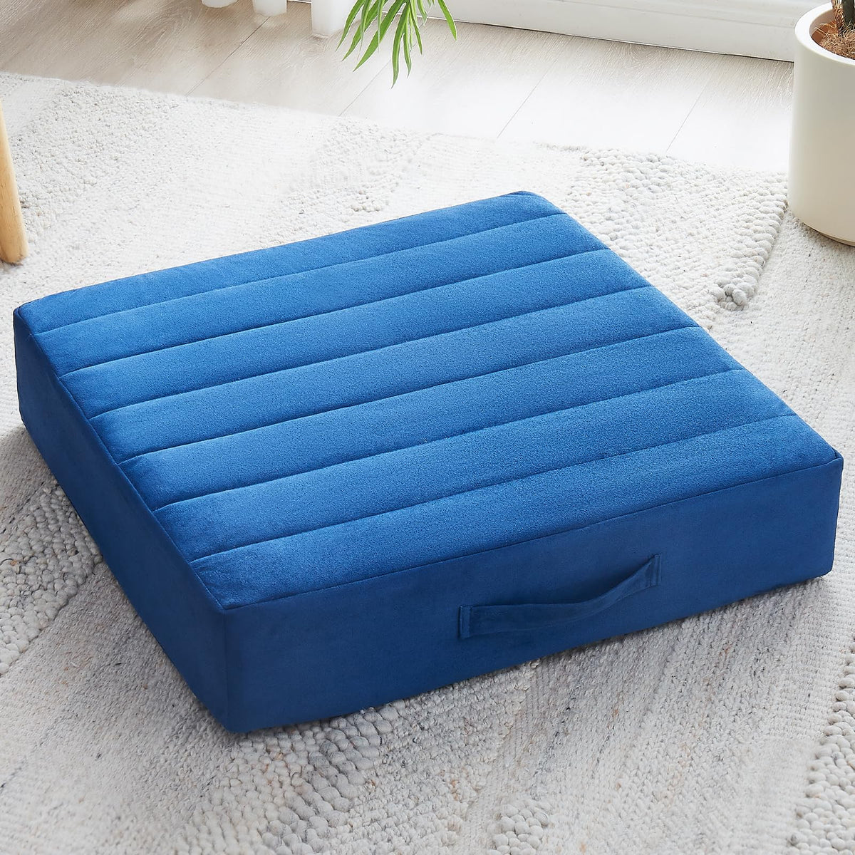 22 inches Floor Pillow for Adults (Navy Blue / 1 Count)