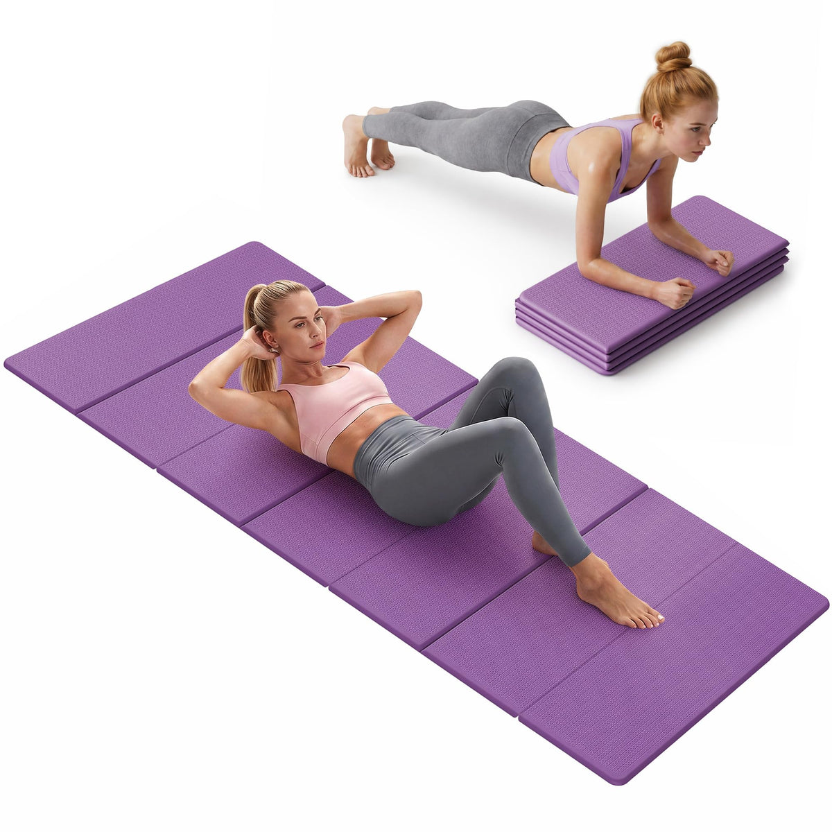 Foldable Yoga Mat (Purple)