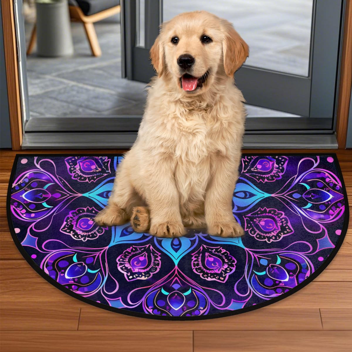 Front Door Mat Indoor Outdoor Entrance (A-52 Mandala Boho India)