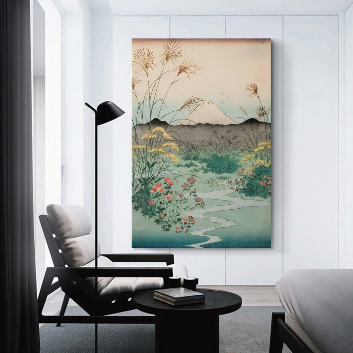 Utagawa Hiroshige Otsuki Plain Kai Province Canvas Printing Wall Art Prints Japanese Ukiyo E Landscape Mount Fuji Vintage Zen Wall Decor Posters Living Room Bedroom Office 12x18inch (style-5 / 18"L x 12"W)