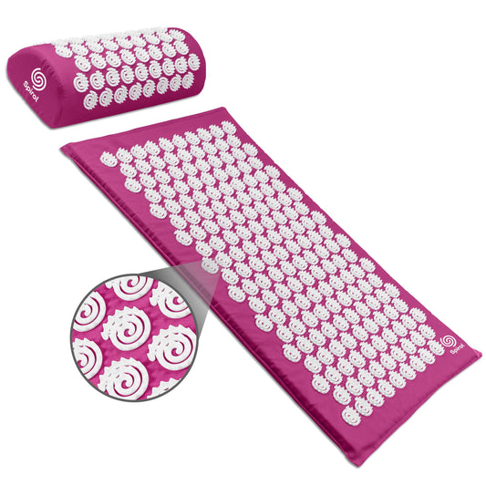 Spirol Acupressure Mat and Pillow Set for Back (Amethyst)