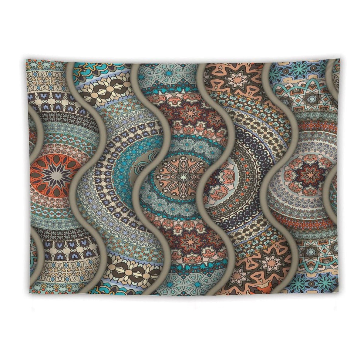 Colorful Bohemian Tapestry Wall Hanging Vintage Floral Mandala Flower Aztec Boho Tapestries Home Decor for Living Room Bedroom Apartment Farmhouse Dorm 60"x80" (60"L x 80"W / Mandala-21)