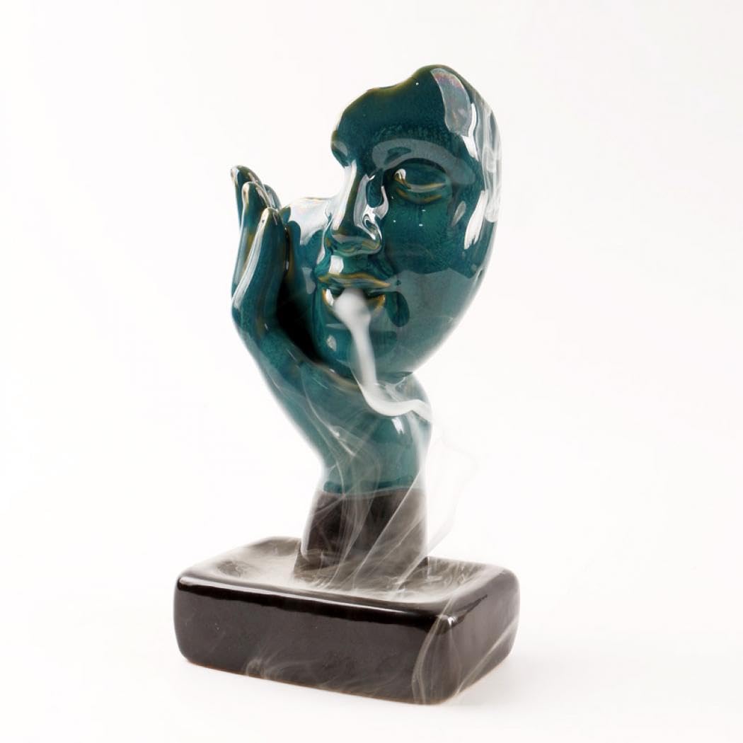 Ceramic Incense Holder (Mask Statue)