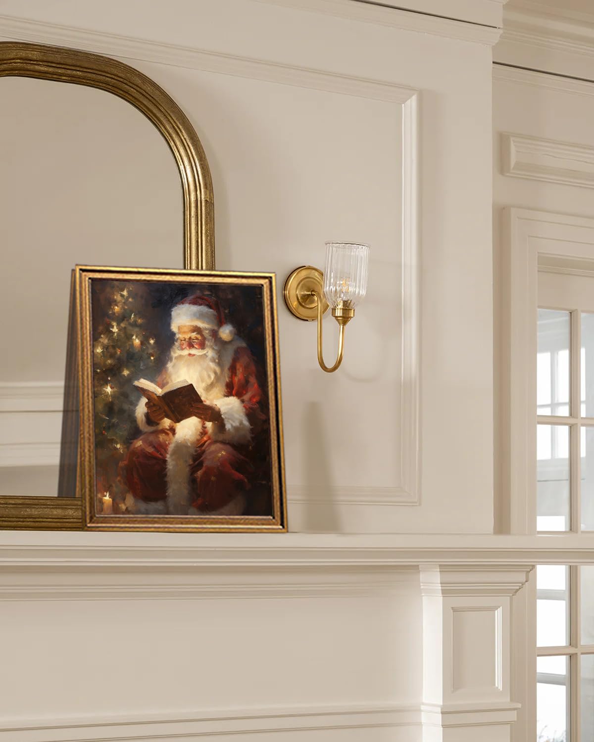 Gold Framed Christmas Wall Art (Christmas / 16"L x 12"W)