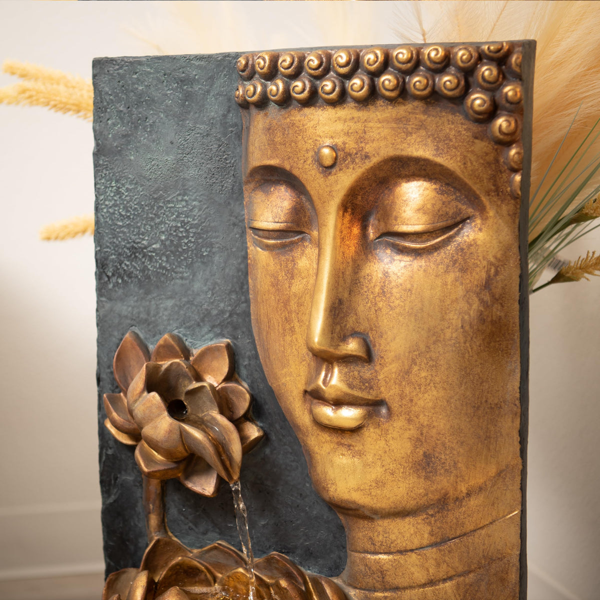 30" H Zen Buddha Face Water Fountain w
