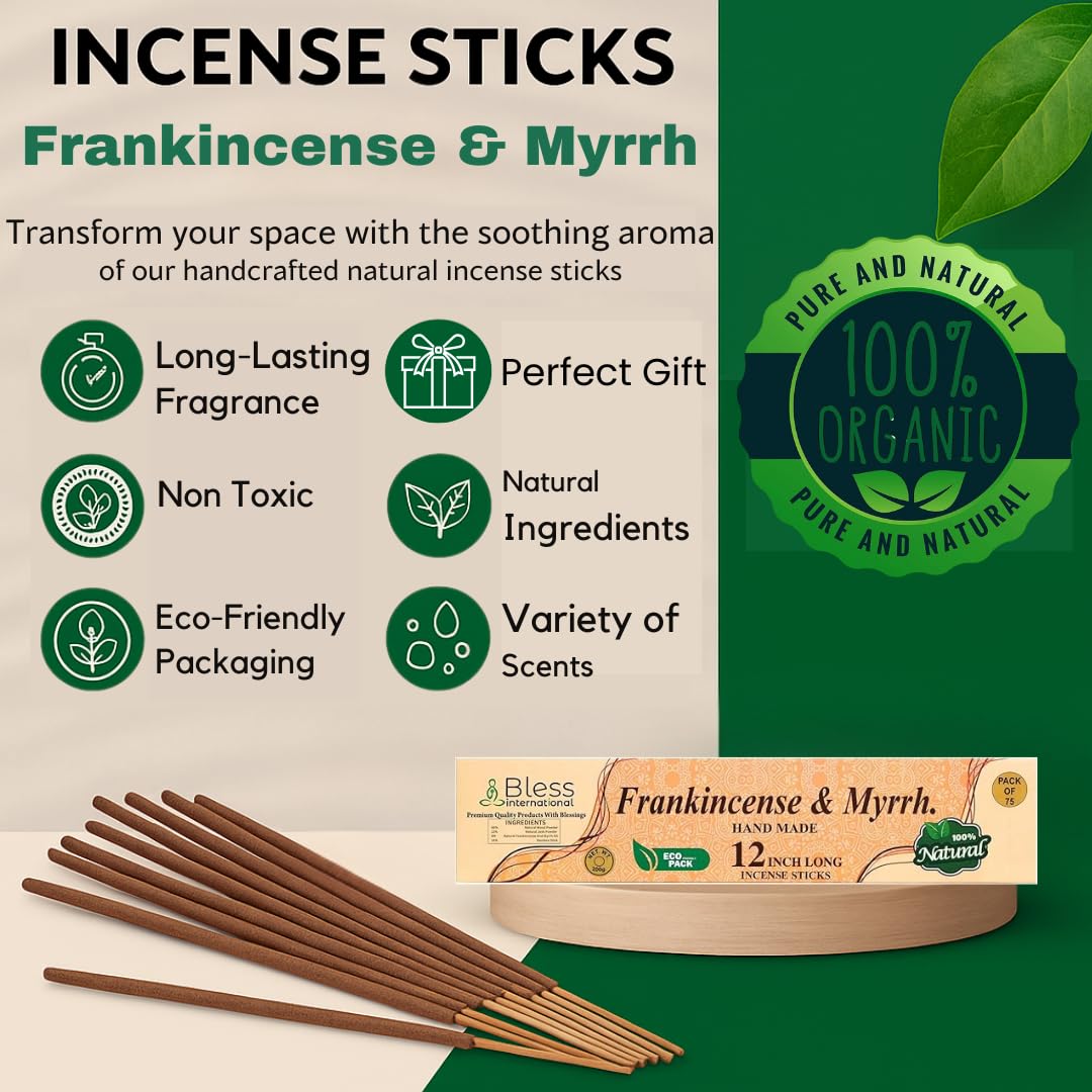 Bless International (Frankincense & Myrrh / 75 Sticks (7 OZ))