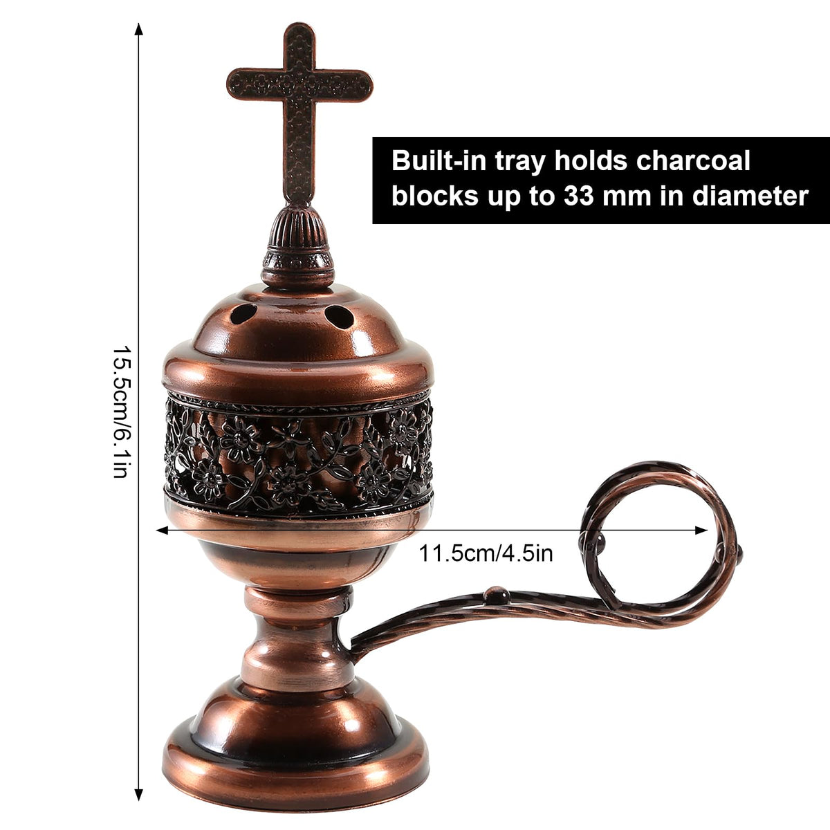 Incense Burner (Red Copper)