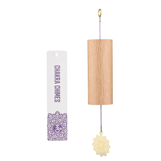 Chakra Chimes Natural Bamboo Wind Chimes Meditation Chord Windchime Wind Bell for Home Decoration Zen Mindfulness Crown Chakra (Crown)