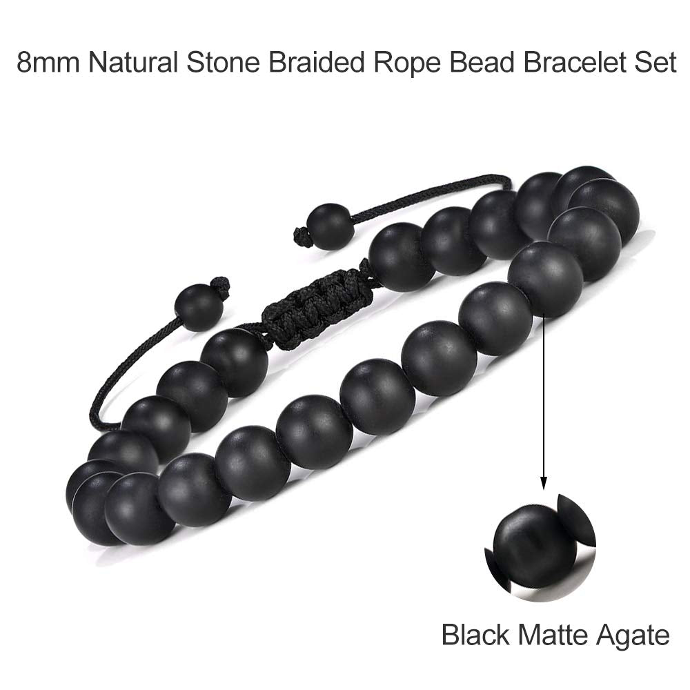 Unique Gifts for Men Bracelets (Matte Agate Bracelet)