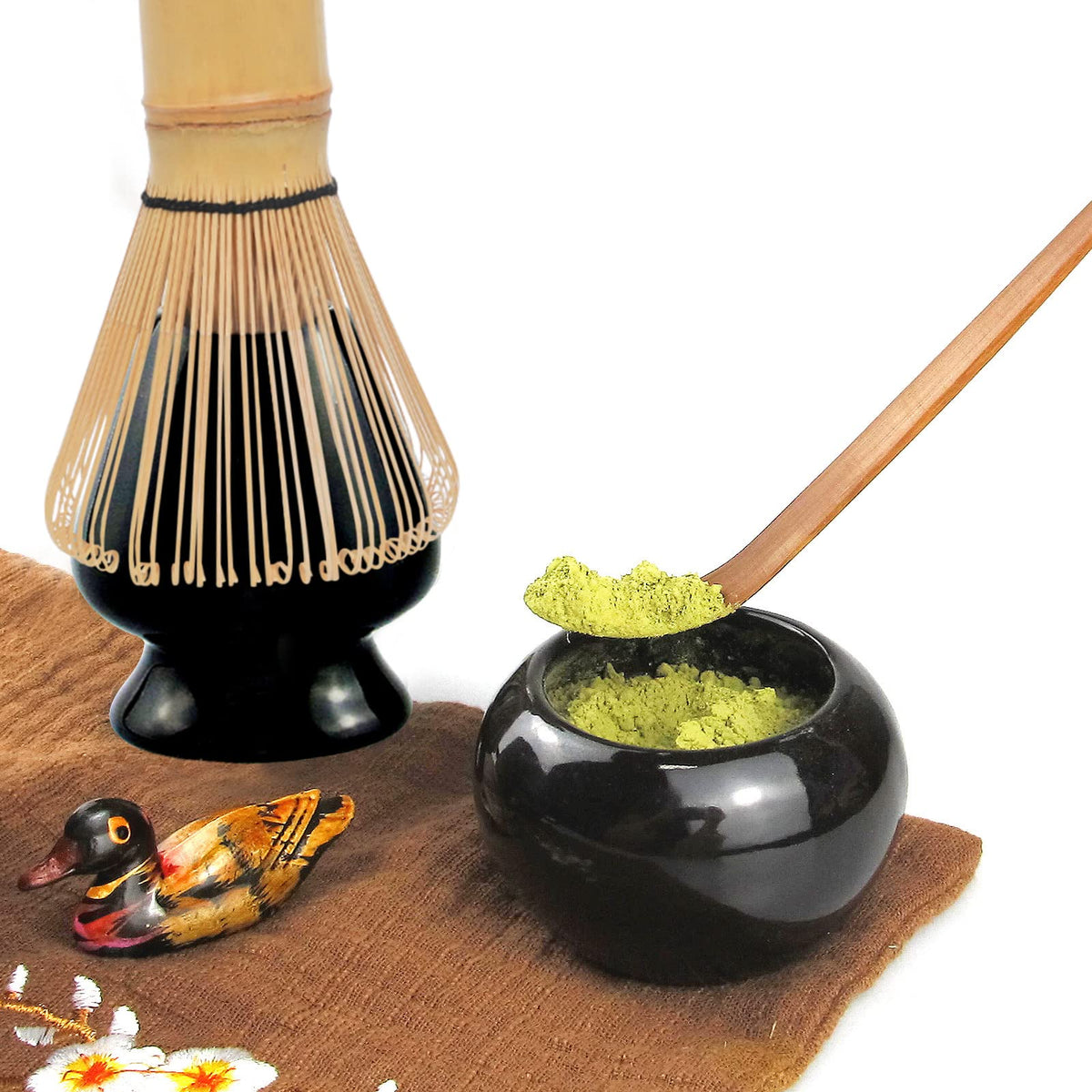 10 Piece Japanese Matcha Tea Set (Black)