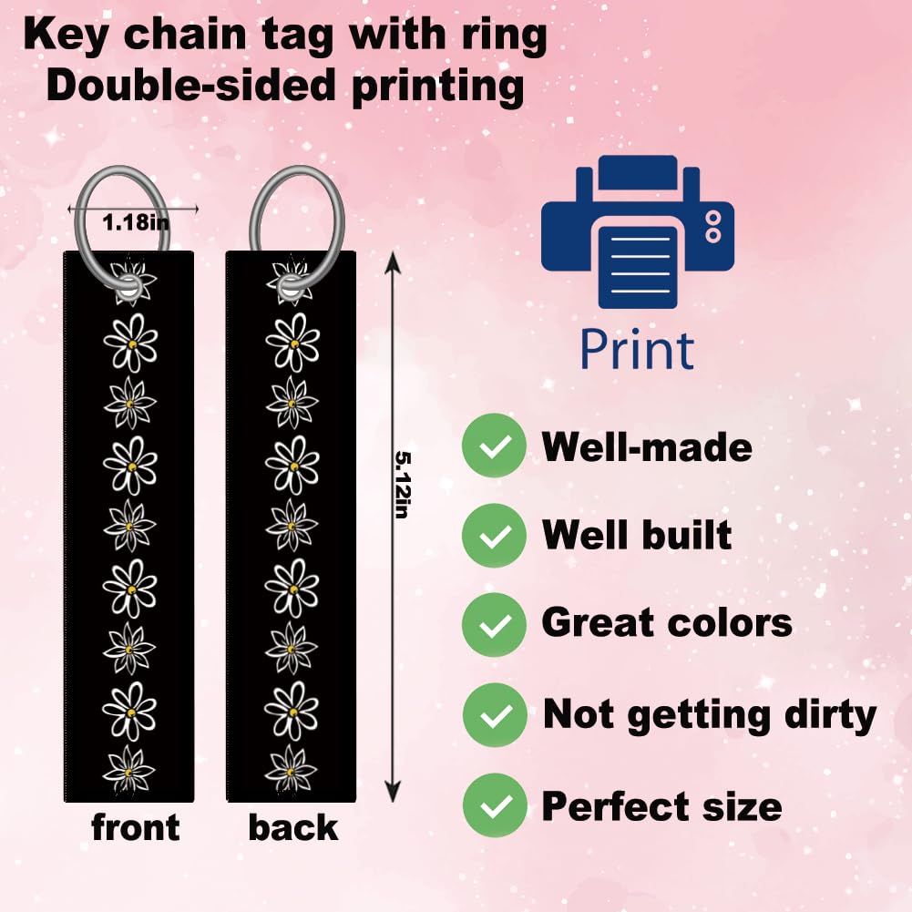 Black White Floral License Plate Frame for Women 1Pc Car Tag (for Floral-Daisy b / 1 pack)