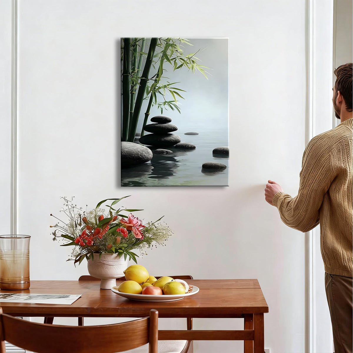 Zen Wall Art Bamboo Canvas Print (Pictures22 / 24"L x 16"W)