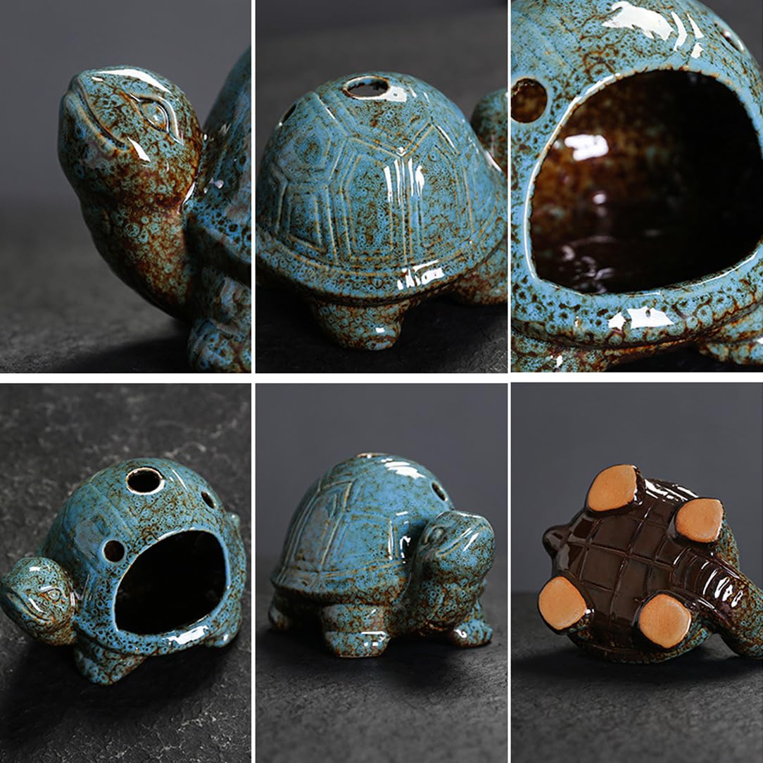 Turtle Palo Santo Holder Ceramic Palo Santo Burner Sage Holder for Burning (A)