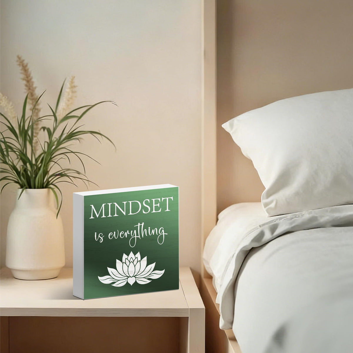 Inspirational Quote Decor Box Sign for Office Work (Mint)