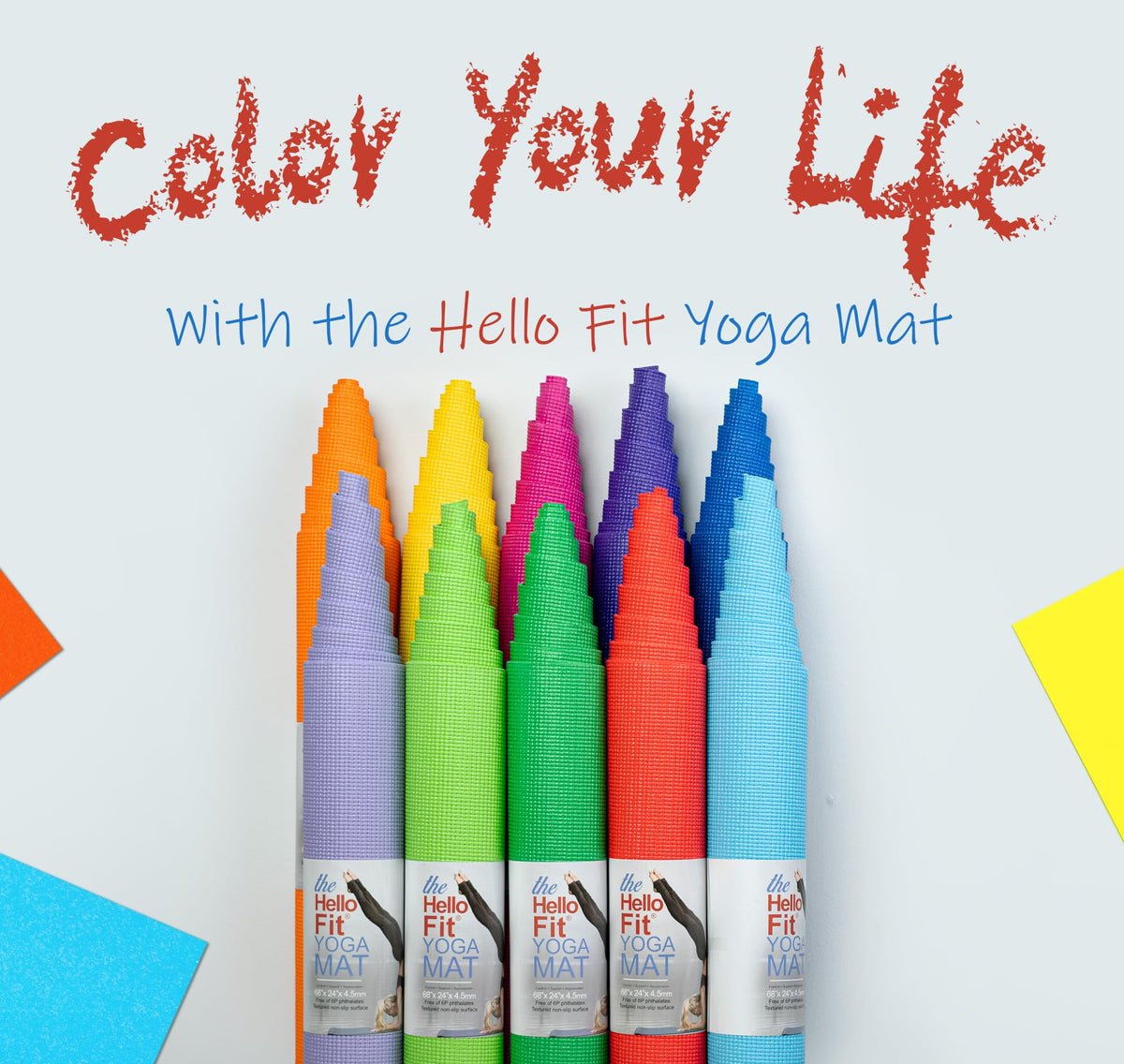 Bulk Yoga Mats (Colorful)