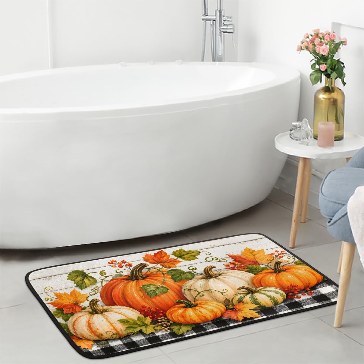 Pumpkin Kitchen Rug Non (B:b-12)
