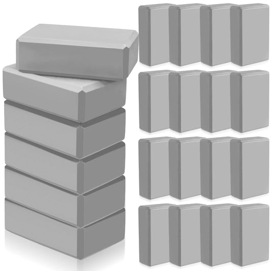 20 Pcs Yoga Blocks Bulk 9 x 6 x 3 Inch (Gray)