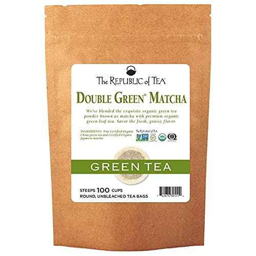 Organic Double Green Matcha Tea Super Refill (100 Tea Bags)