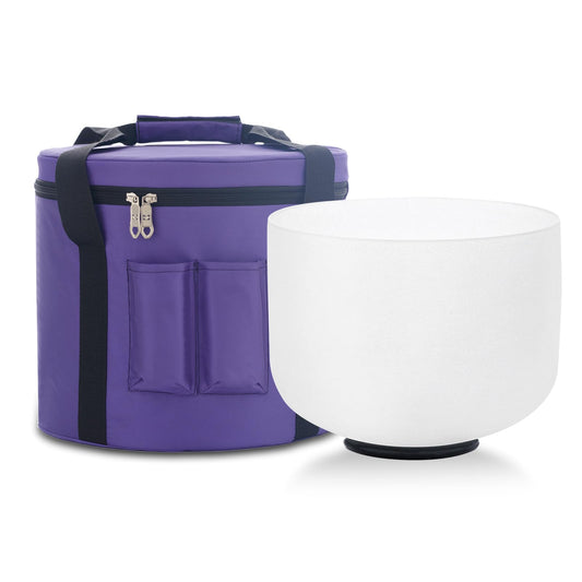 12 Inch Crystal Singing Bowl B Note Crown Chakra with Carrying Case (12 Inch B 432hz)