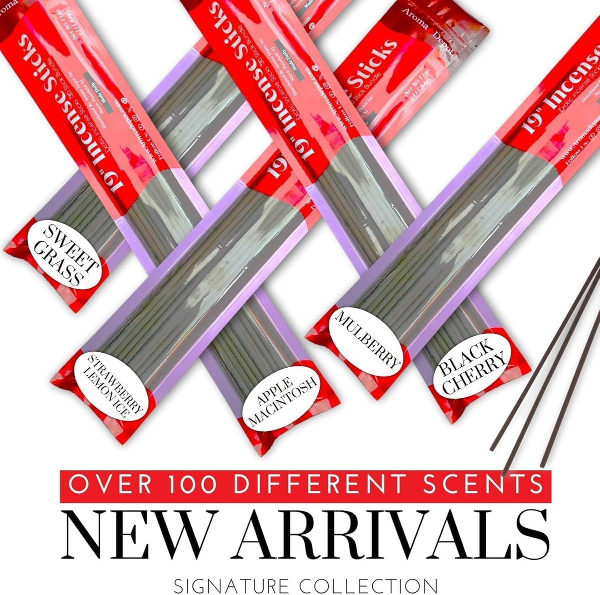 19'' Booty Call Most Exotic Incense Sticks. One Bundle Approx 27 to 30 Sticks