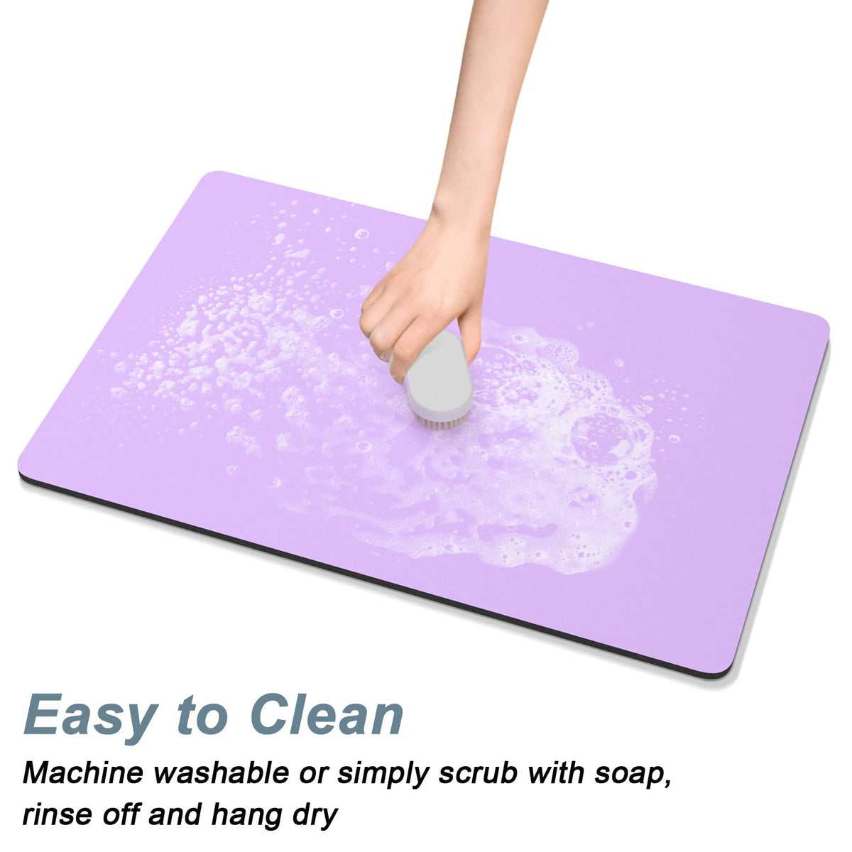 Coffee Mat 12" x 19" Coffee Bar Mats for Espresso Machine Station Accessories and Organizer (A-Vanilla Purple / 12" x 19")