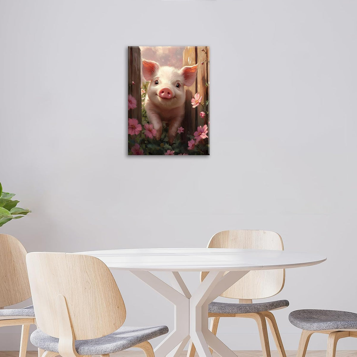 Farmhouse Pig Wall Art (20"L x 16"W / Pig)