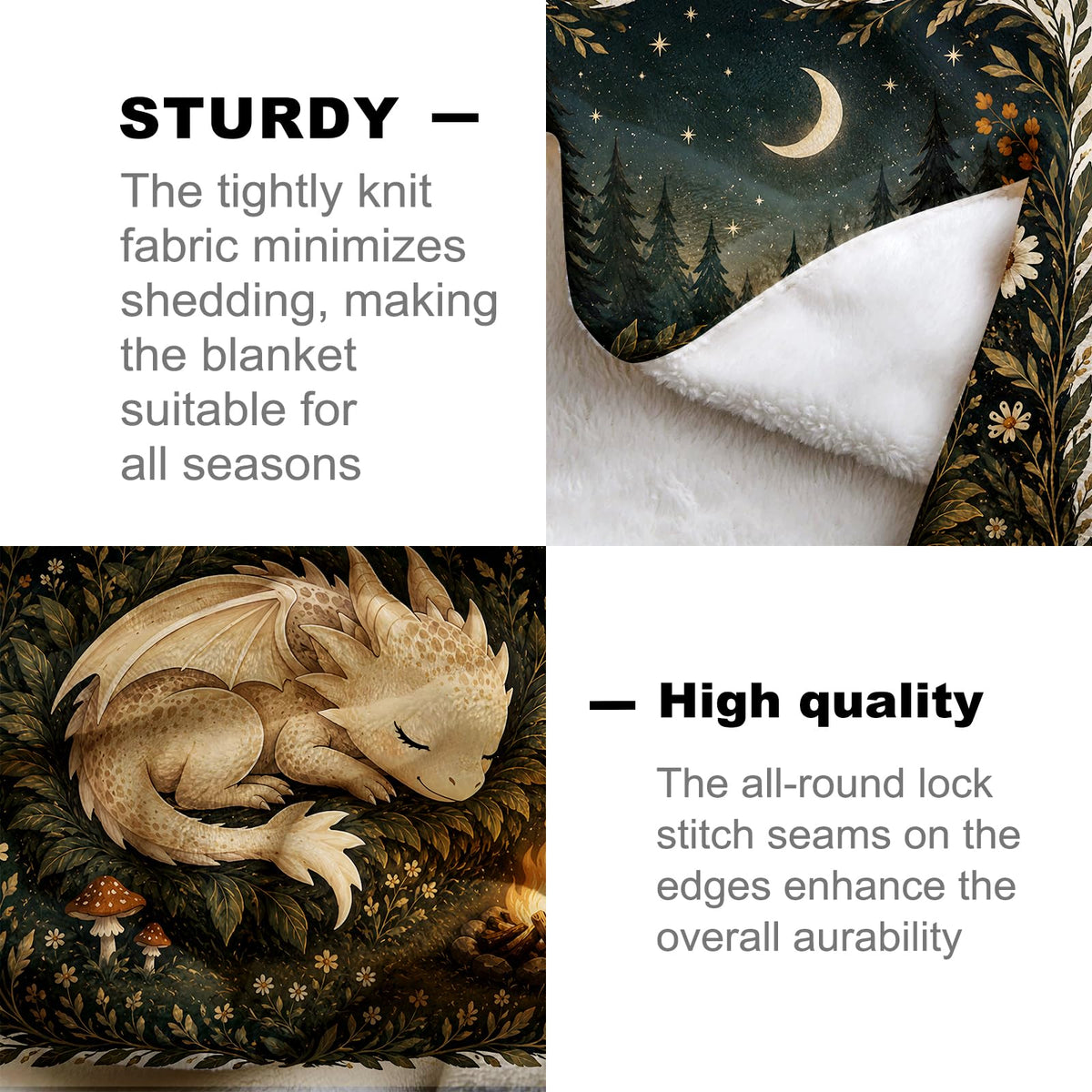 Sleeping Dragon Flannel Blanket (Sleeping Dragon / 40x50 inch)