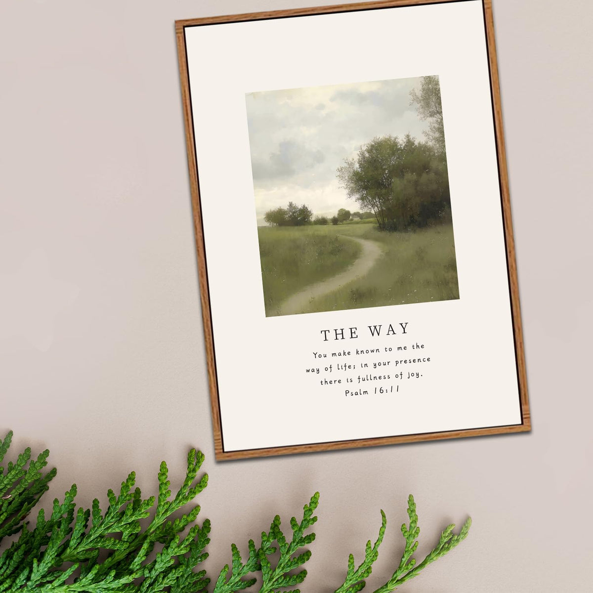 Vintage Christian Framed Canvas Wall Art Set (The Way / 16"L x 24"W)