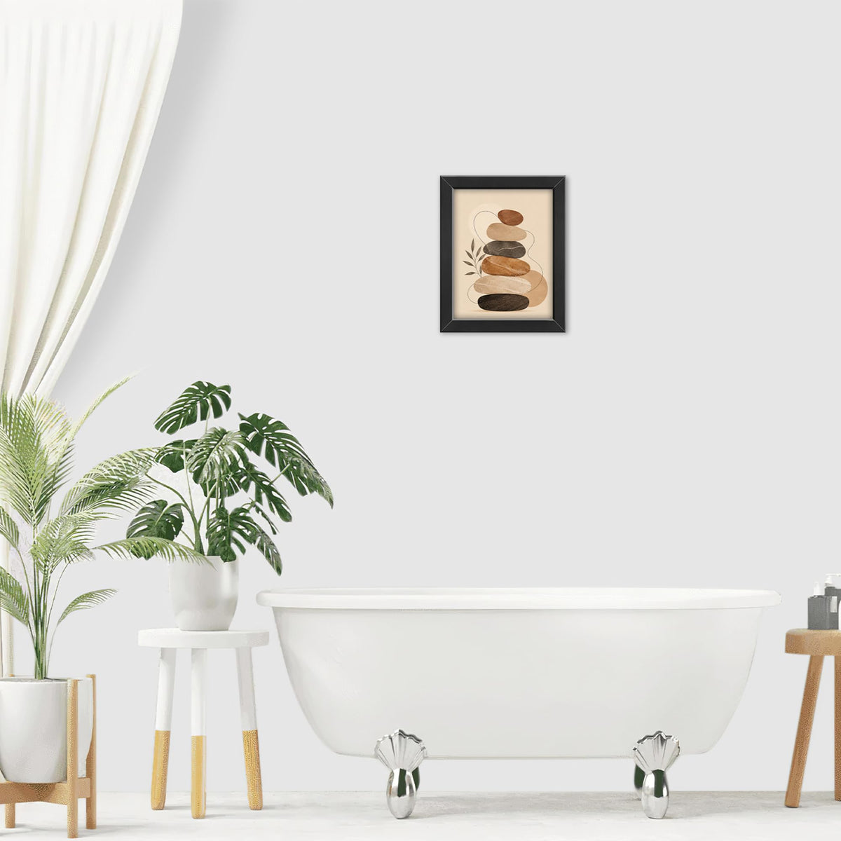 Funny Bathroom Decor Wall Art (Framed Bathroom Art 928 / 20"L x 16"W)