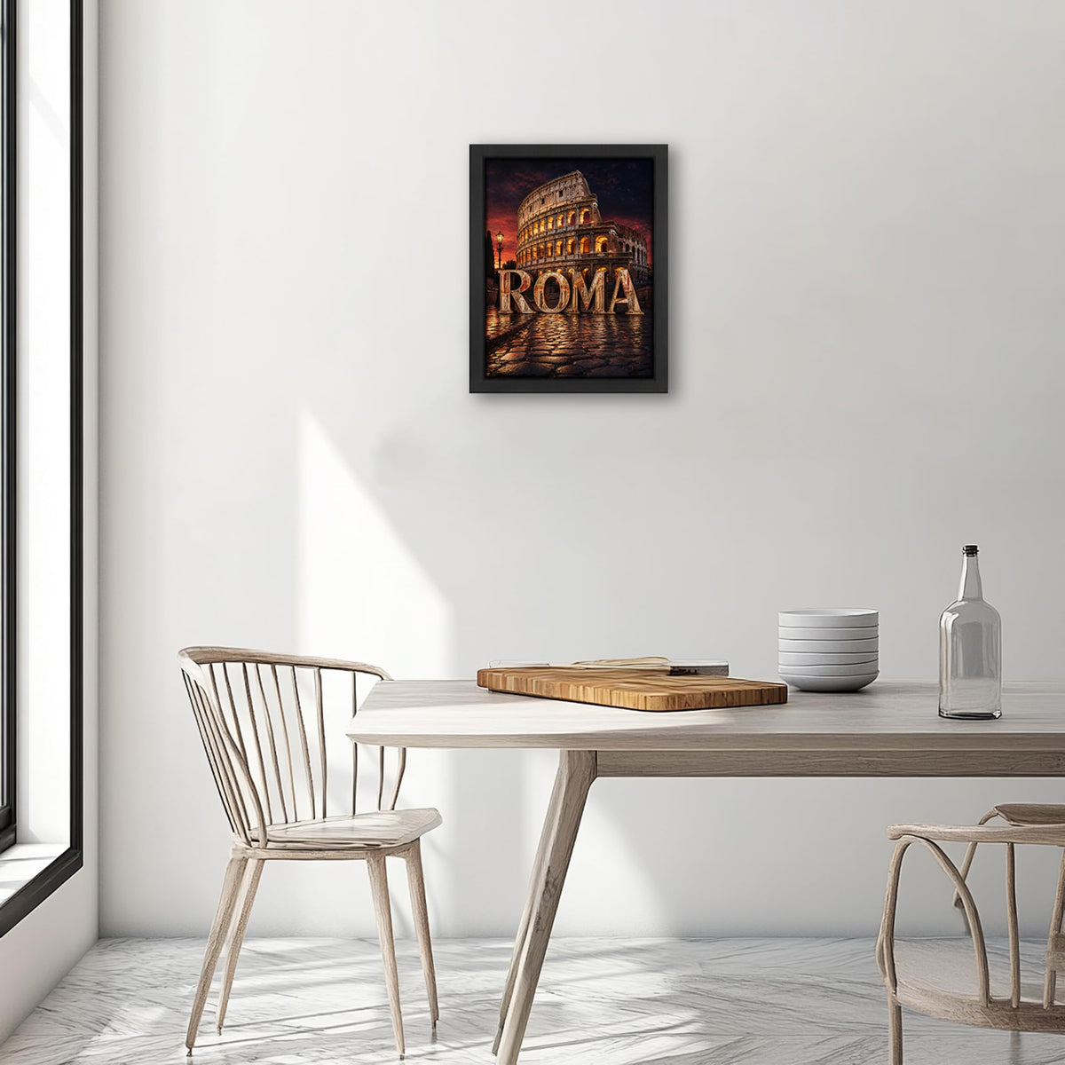 Rome Colosseum Decor Wall Art (Wall Art Framed 64 / 20"L x 16"W)